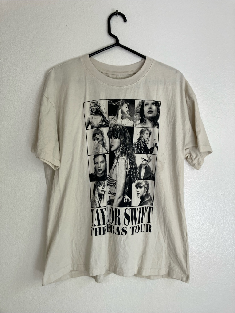 Taylor Swift Cream Graphic 'The Eras Tour' Short Sleeve Tee